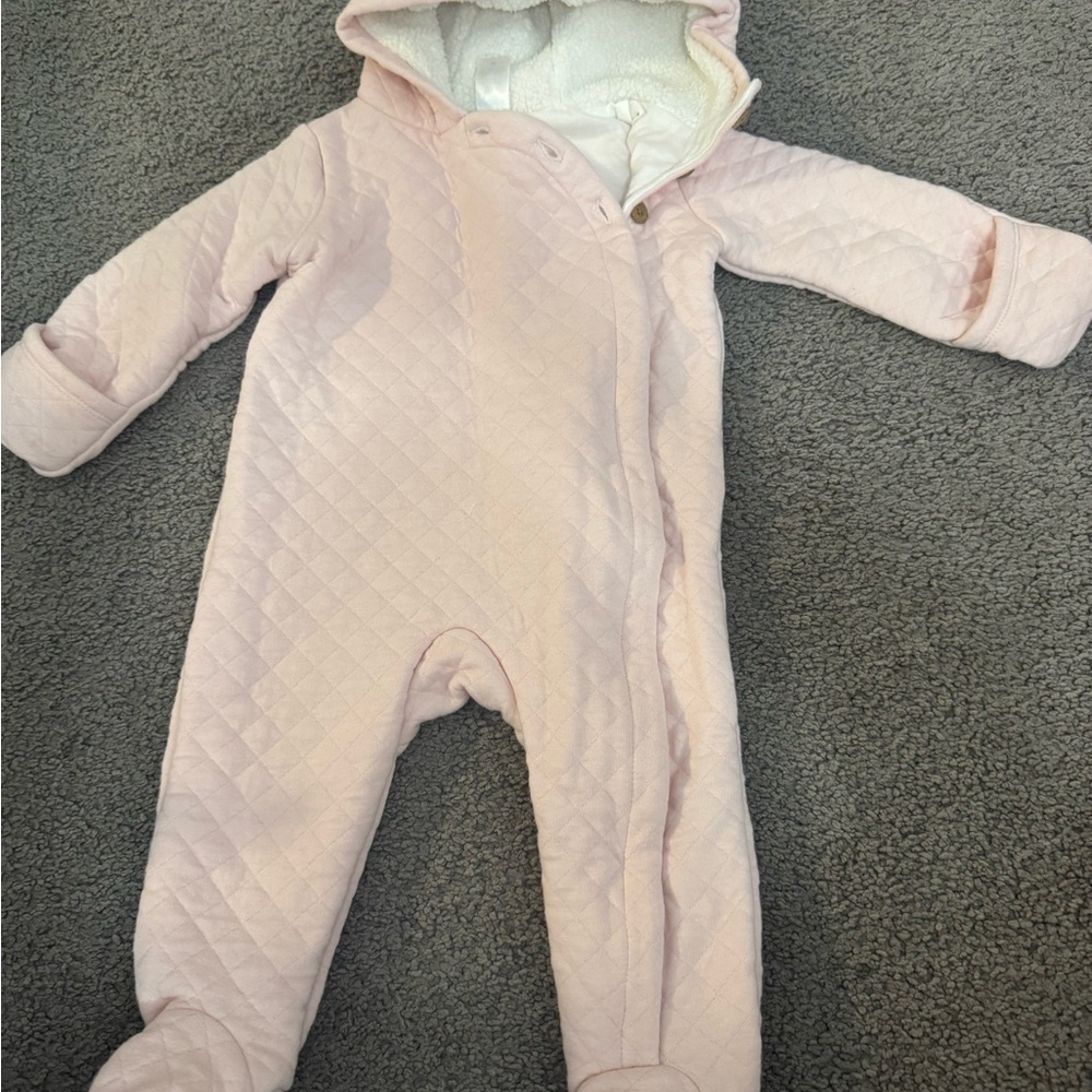 Carter's Quilted Pink Hooded Footie